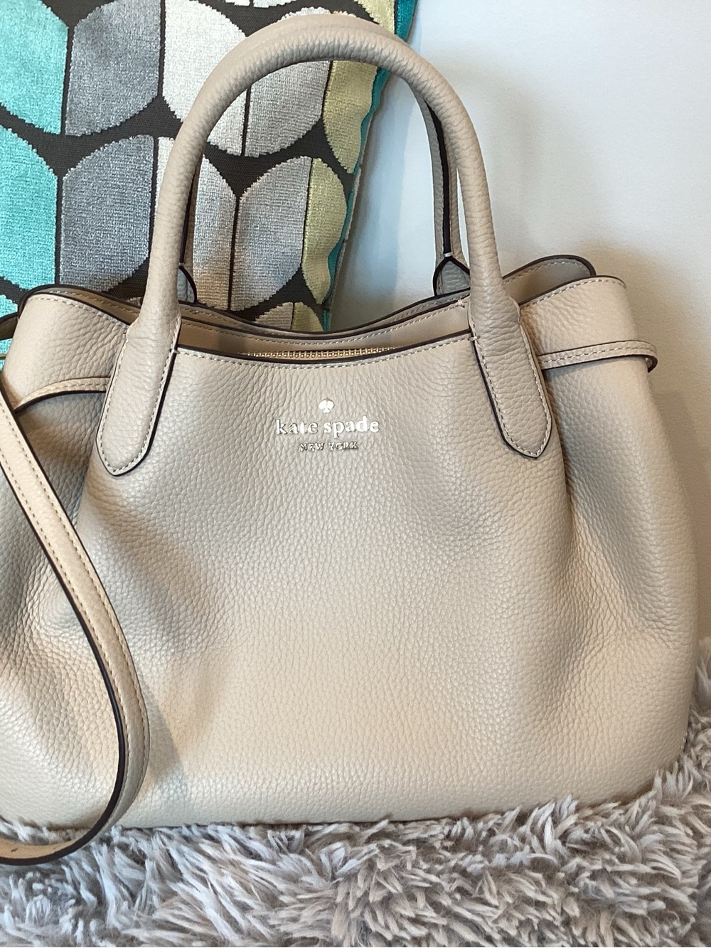 kate spade Large Dumpling Pebbled Leather Shoulder Satchel - Tan NWOT
